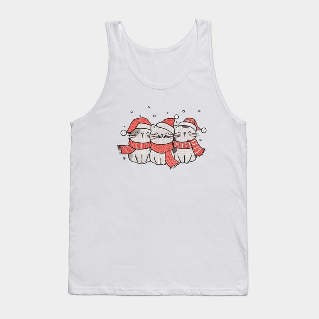 Christmas Cats Tank Top by  El-Aal